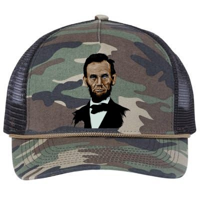 Abraham Lincoln Color Sketch Retro Rope Trucker Hat Cap