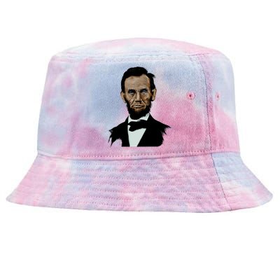 Abraham Lincoln Color Sketch Tie-Dyed Bucket Hat