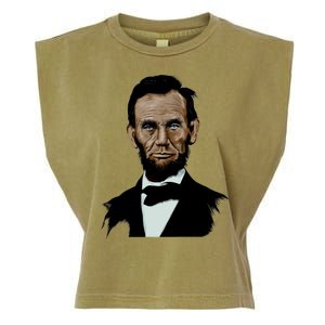 Abraham Lincoln Color Sketch Garment-Dyed Women's Muscle Tee