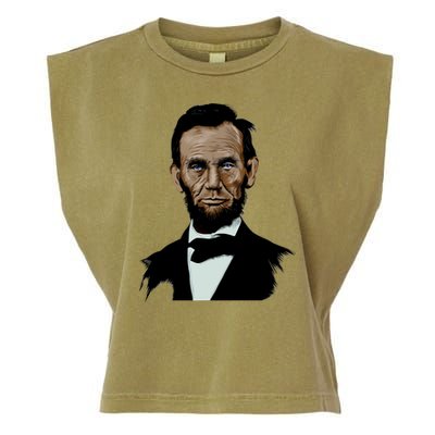 Abraham Lincoln Color Sketch Garment-Dyed Women's Muscle Tee
