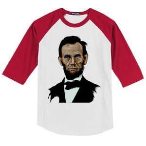 Abraham Lincoln Color Sketch Kids Colorblock Raglan Jersey