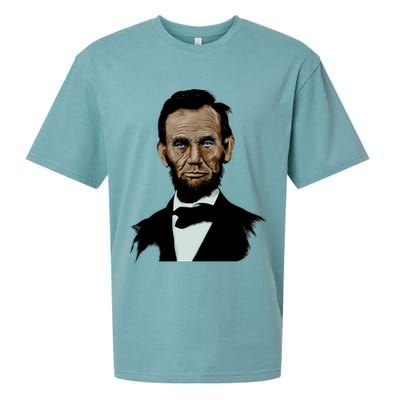 Abraham Lincoln Color Sketch Sueded Cloud Jersey T-Shirt