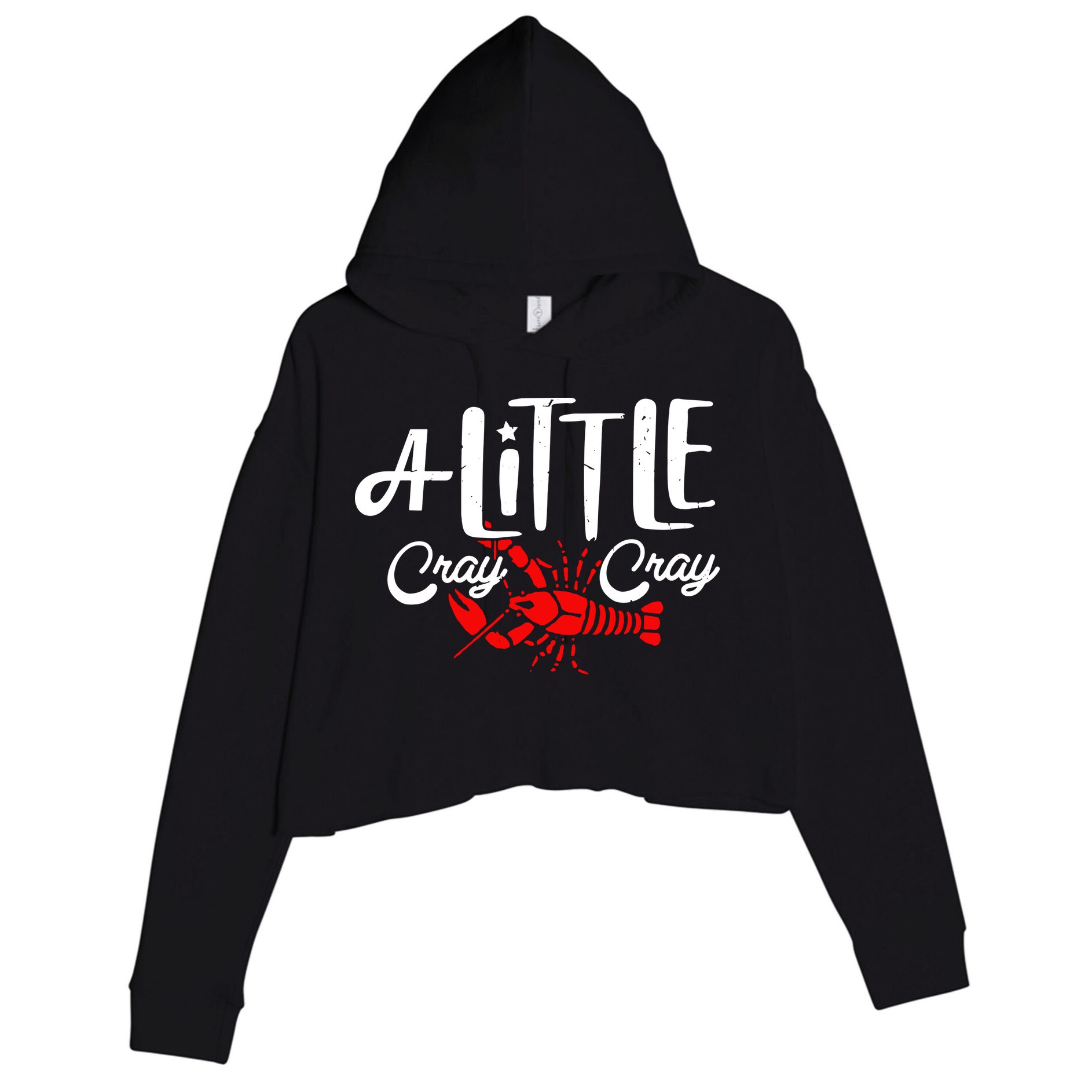 A Little Cray Crawfish Boils Crop Fleece Hoodie