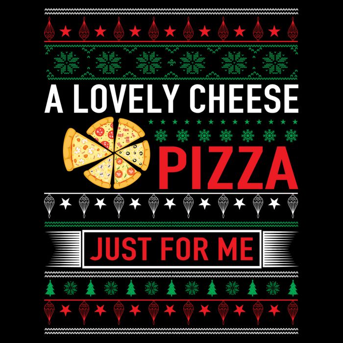 A Lovely Cheese Pizza Just For Me Ugly Christmas City Backpack