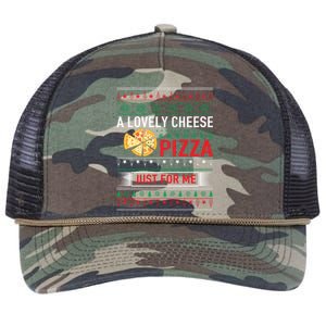 A Lovely Cheese Pizza Just For Me Ugly Christmas Retro Rope Trucker Hat Cap