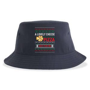 A Lovely Cheese Pizza Just For Me Ugly Christmas Sustainable Bucket Hat