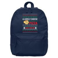 A Lovely Cheese Pizza Just For Me Ugly Christmas 16 in Basic Backpack
