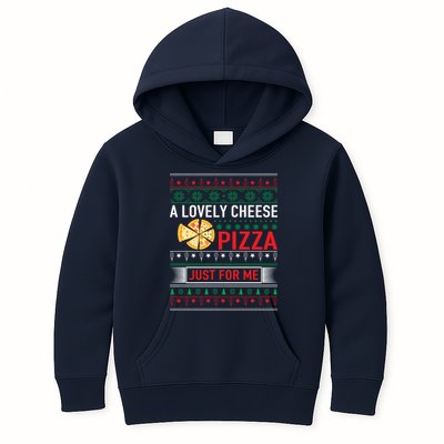 A Lovely Cheese Pizza Just For Me Ugly Christmas Kids Hoodie