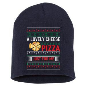 A Lovely Cheese Pizza Just For Me Ugly Christmas Short Acrylic Beanie