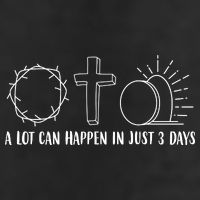 A Lot Can Happen In Just 3 Days Jesus Easter 7 Panel Mesh Trucker Snapback Hat