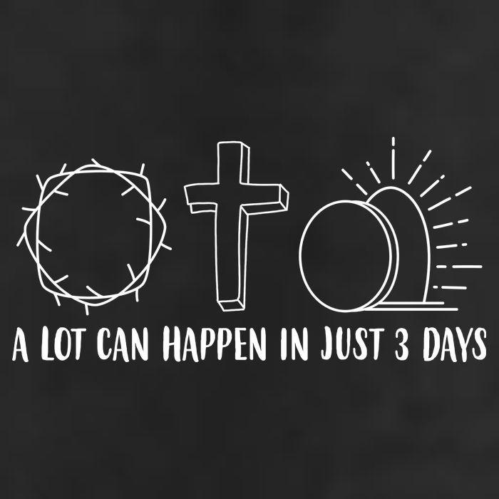 A Lot Can Happen In Just 3 Days Jesus Easter 7 Panel Mesh Trucker Snapback Hat