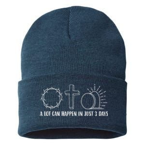 A Lot Can Happen In Just 3 Days Jesus Easter Sustainable Knit Beanie