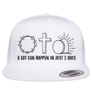 A Lot Can Happen In Just 3 Days Jesus Easter Flat Bill Trucker Hat