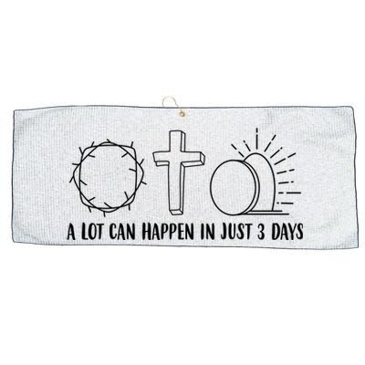 A Lot Can Happen In Just 3 Days Jesus Easter Large Microfiber Waffle Golf Towel