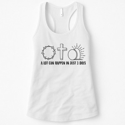 A Lot Can Happen In Just 3 Days Jesus Easter Womens Tank Top