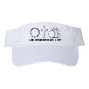 A Lot Can Happen In Just 3 Days Jesus Easter Valucap Bio-Washed Visor