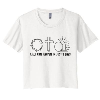 A Lot Can Happen In Just 3 Days Jesus Easter Crop Top