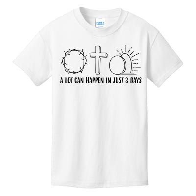 A Lot Can Happen In Just 3 Days Jesus Easter Kids T-Shirt