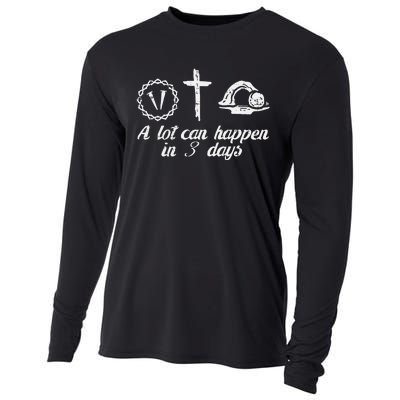 A Lot Can Happen 3 Days Easter Religious Christian Cooling Performance Long Sleeve Crew