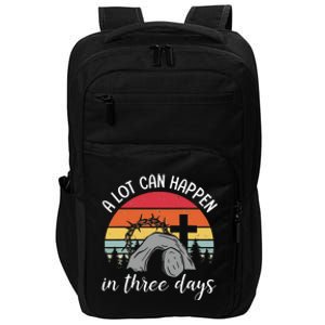 A Lot Can Happen In Three Days Easter Jesus Impact Tech Backpack