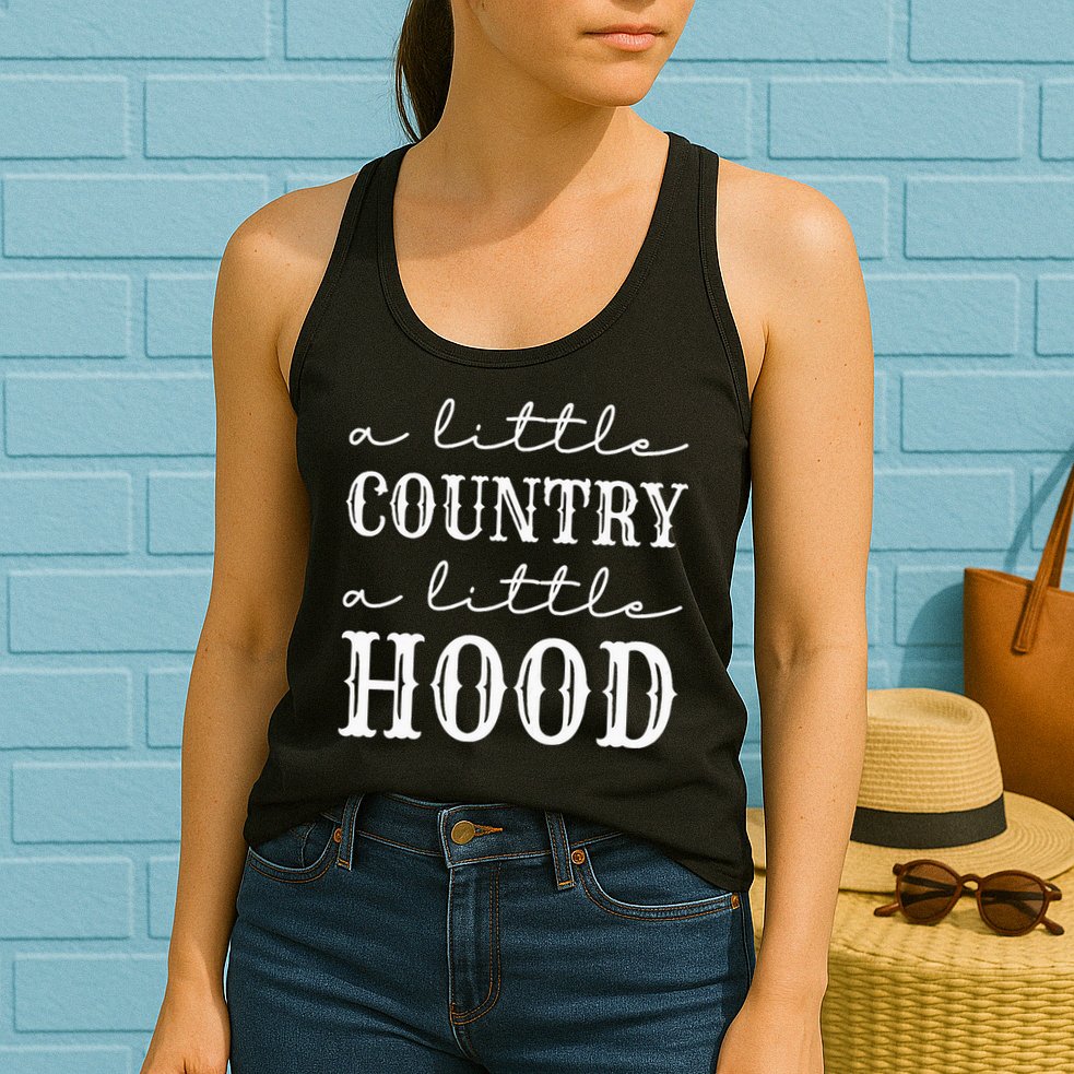 A Little Country A Little Hood Southern Womens Tank Top