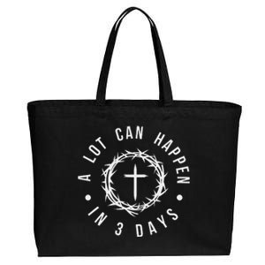 A Lot Can Happen In Three Days Cotton Canvas Jumbo Tote