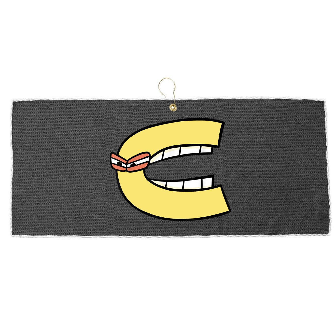 Alphabet Lore C Large Microfiber Waffle Golf Towel