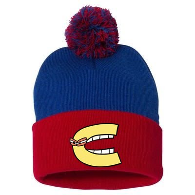 Alphabet Lore C Pom Pom 12in Knit Beanie