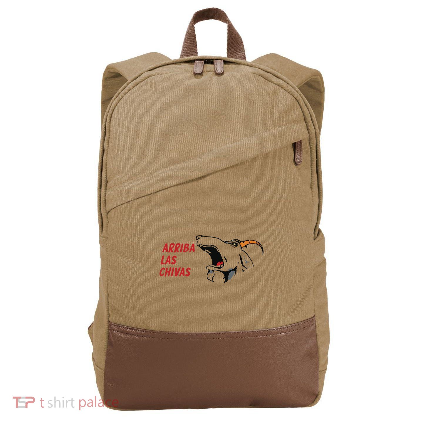 Arriba Las Chivas Cotton Canvas Backpack