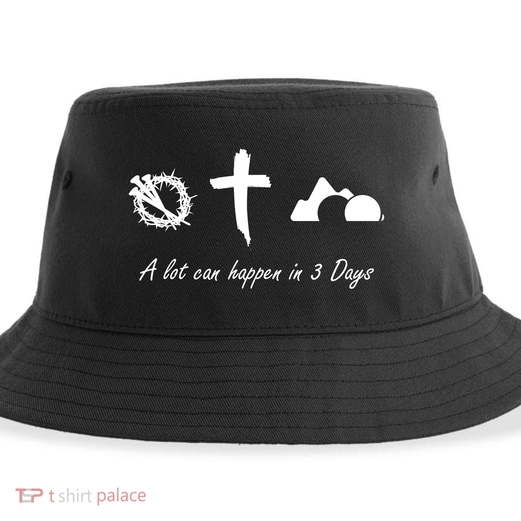 A Lot Can Happen In 3 Days Jesus Cross Easter Christian Sustainable Bucket Hat