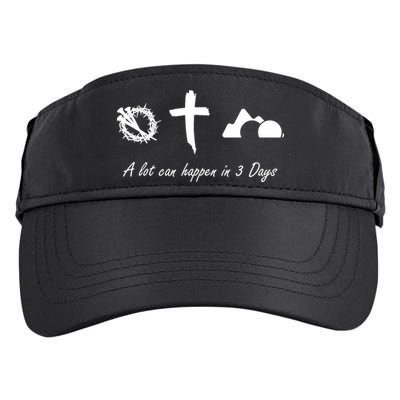 A Lot Can Happen In 3 Days Jesus Cross Easter Christian Adult Drive Performance Visor