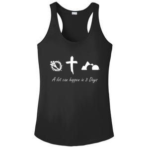 A Lot Can Happen In 3 Days Jesus Cross Easter Christian Ladies PosiCharge Competitor Racerback Tank