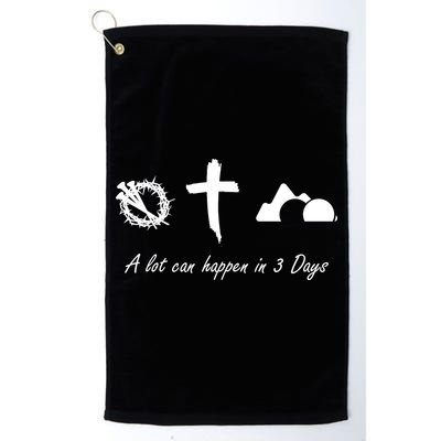 A Lot Can Happen In 3 Days Jesus Cross Easter Christian Golf Towel
