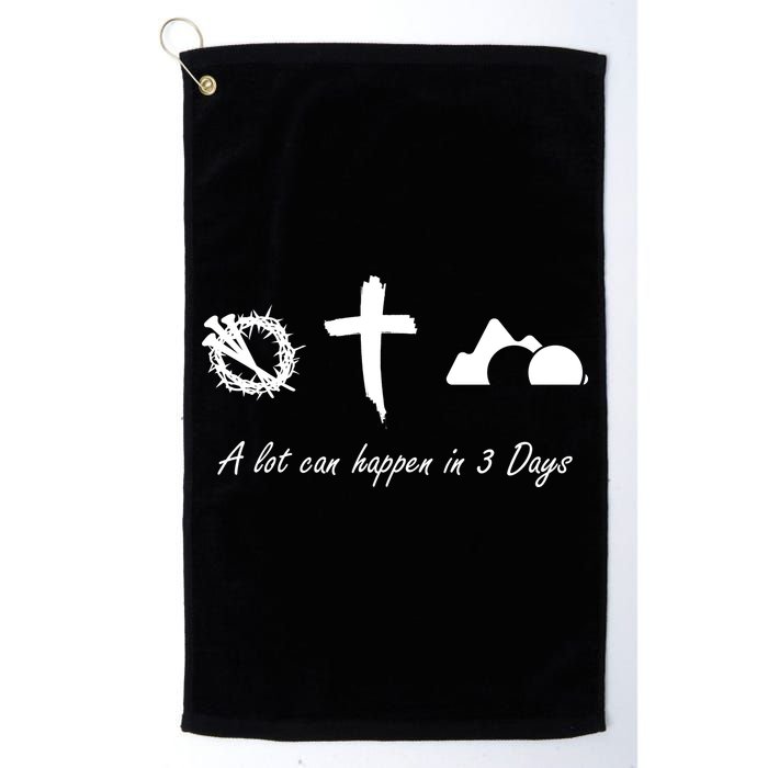 A Lot Can Happen In 3 Days Jesus Cross Easter Christian Golf Towel