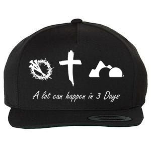 A Lot Can Happen In 3 Days Jesus Cross Easter Christian Wool Snapback Cap