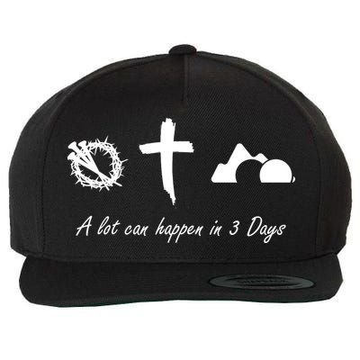 A Lot Can Happen In 3 Days Jesus Cross Easter Christian Wool Snapback Cap