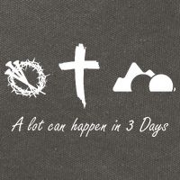 A Lot Can Happen In 3 Days Jesus Cross Easter Christian Cotton Canvas Backpack
