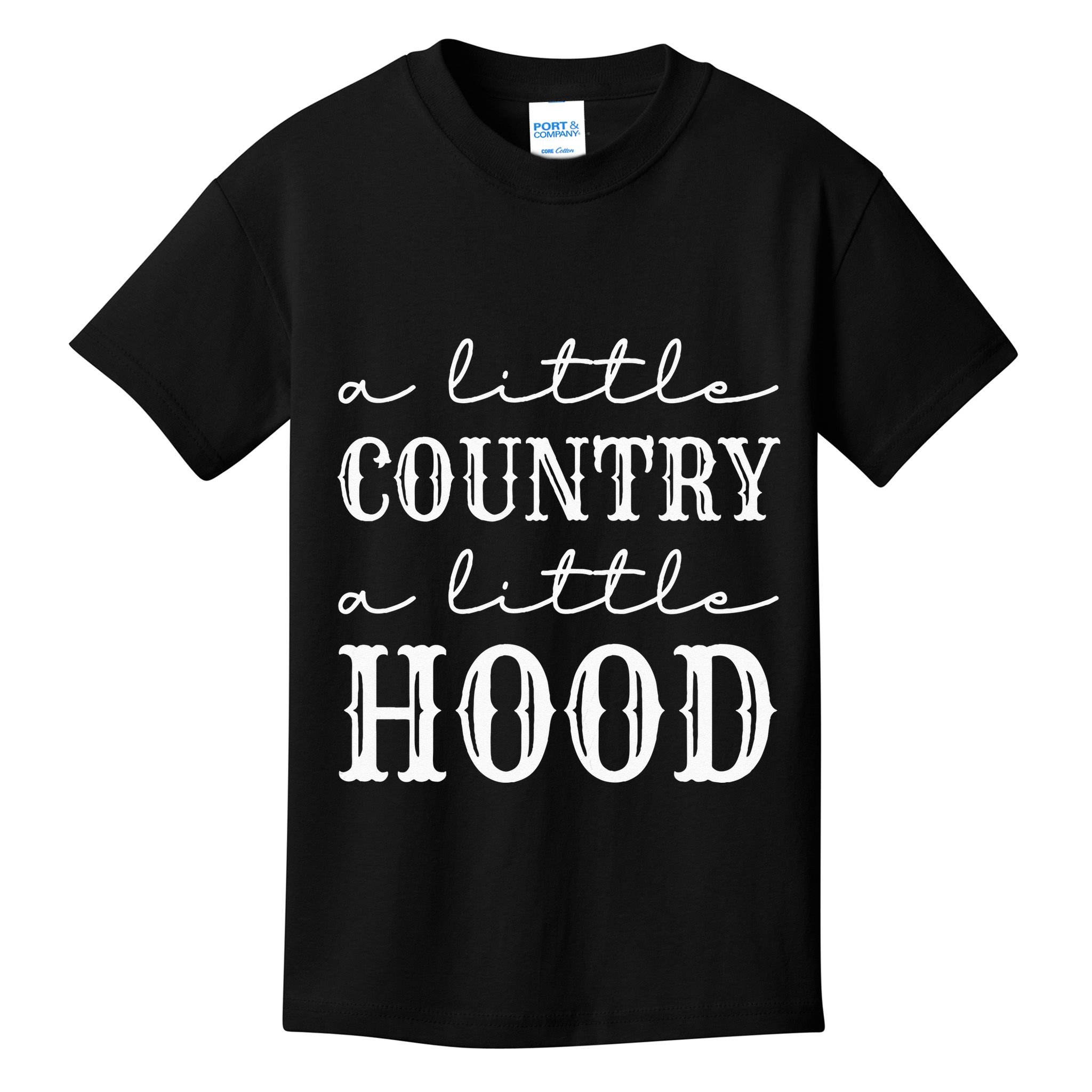 A Little CountryA Little Hood Southern Kids T-Shirt