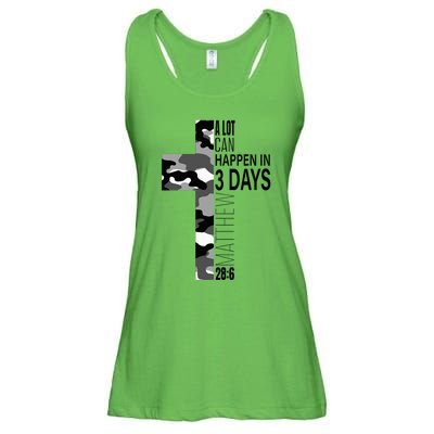 A Lot Can Happen In 3 Days Christian Easter Cross Ladies Essential Flowy Tank