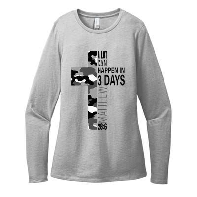 A Lot Can Happen In 3 Days Christian Easter Cross Womens CVC Long Sleeve Shirt