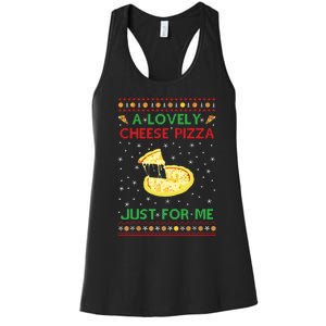 A Lovely Cheese Pizza Shirts Alone Funny Xmas Home Women's Racerback Tank