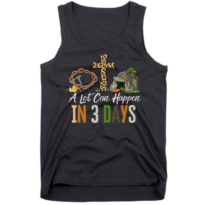 A Lot Can Happen In 3 Days Easter Religious Women Tank Top