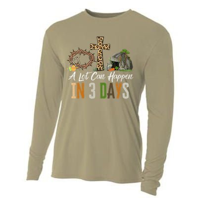 A Lot Can Happen In 3 Days Easter Religious Women Cooling Performance Long Sleeve Crew