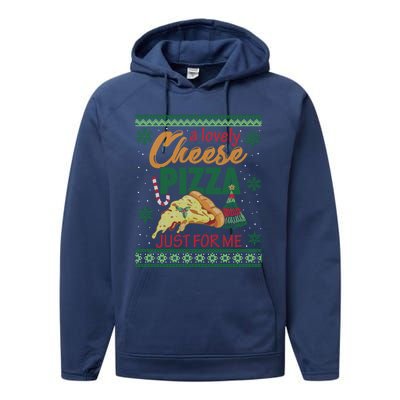 A Lovely Cheese Pizza Just For Me Alone Home Christmas Gift Performance Fleece Hoodie