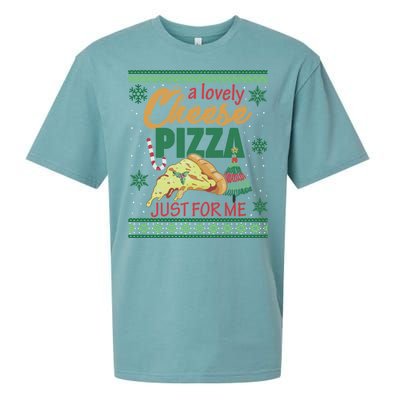 A Lovely Cheese Pizza Just For Me Alone Home Christmas Gift Sueded Cloud Jersey T-Shirt