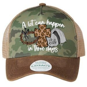 A Lot Can Happen In Three Days Women Men Christian Easter Legacy Tie Dye Trucker Hat