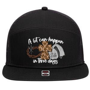 A Lot Can Happen In Three Days Women Men Christian Easter 7 Panel Mesh Trucker Snapback Hat