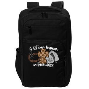 A Lot Can Happen In Three Days Women Men Christian Easter Impact Tech Backpack