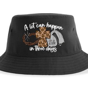 A Lot Can Happen In Three Days Women Men Christian Easter Sustainable Bucket Hat