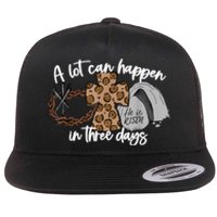 A Lot Can Happen In Three Days Women Men Christian Easter Flat Bill Trucker Hat